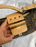 Load image into Gallery viewer, 00's Guess Faux leather monogram studded buckle bag

