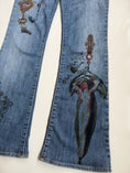 Load image into Gallery viewer, *RARE* 00's Cavalli print low-rise jeans • Size 8
