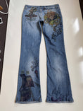Load image into Gallery viewer, *RARE* 00's Cavalli print low-rise jeans • Size 8
