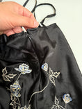 Load image into Gallery viewer, 00's Satin embroidered sequin cami w lace trim • Size 12
