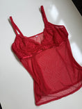 Load image into Gallery viewer, 00’s Red mesh/lace cami • Size XL
