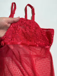 Load image into Gallery viewer, 00’s Red mesh/lace cami • Size XL

