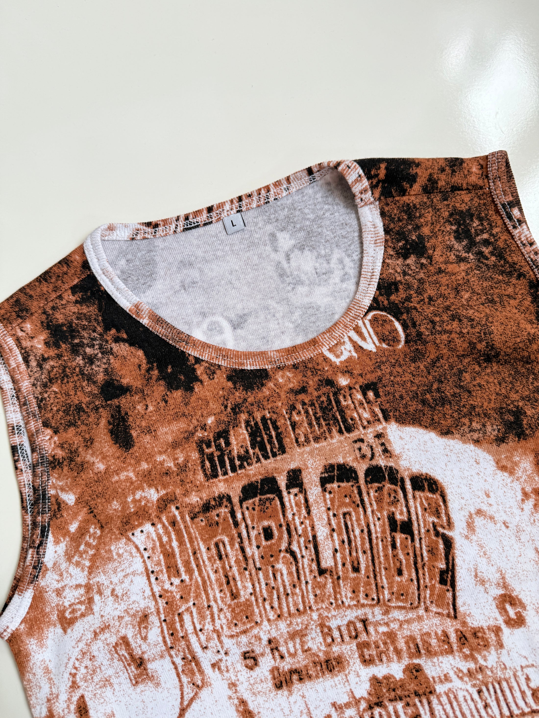 00's Rustic Graphic print tank • Size L
