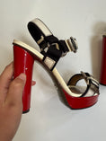 Load image into Gallery viewer, 00's Dolce & Gabbana buckle strappy heels • Size 7
