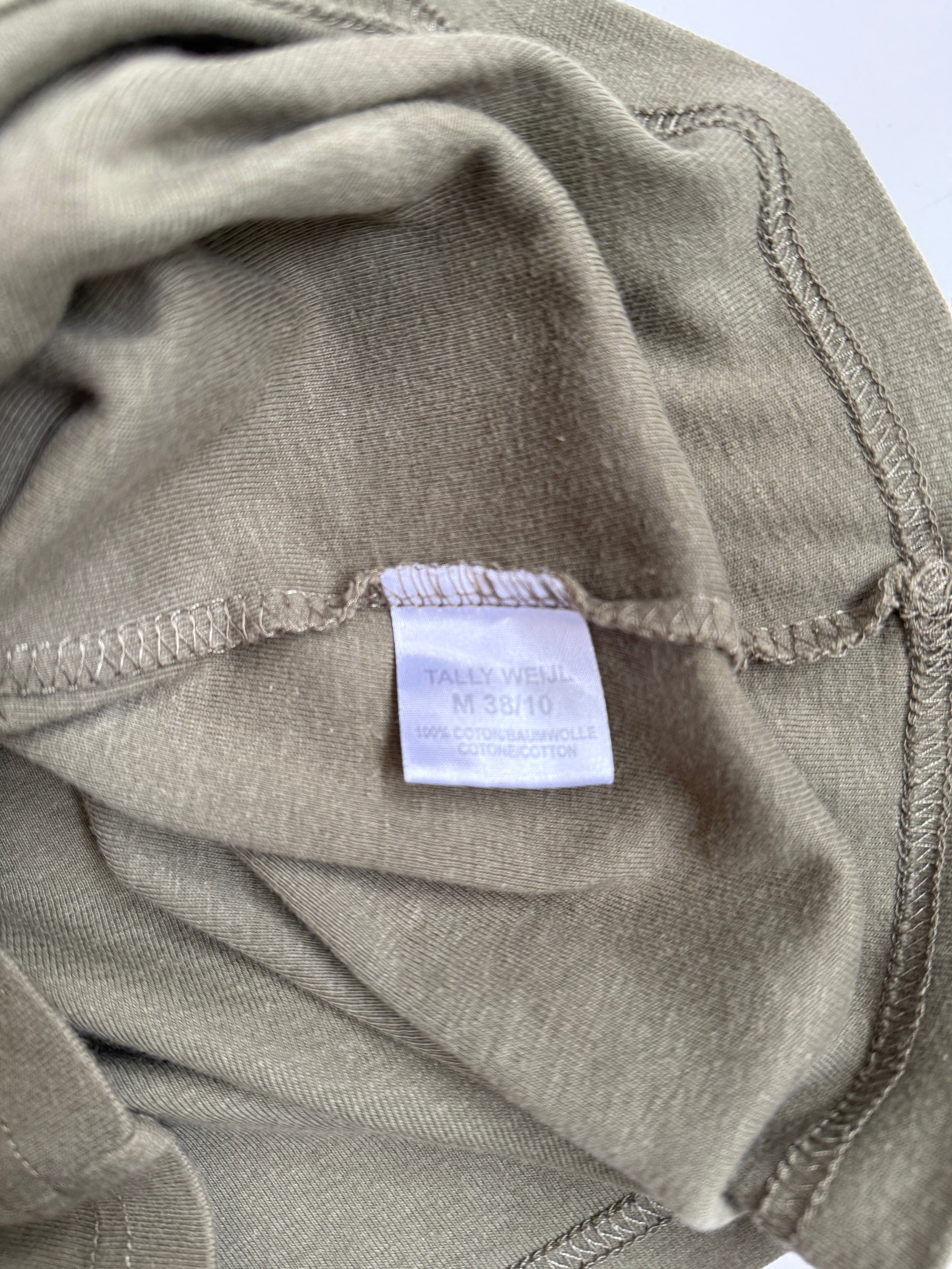 00's Tally Weijl khaki tank w baby pink studded print • Size S