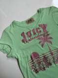 Load image into Gallery viewer, 00's Juicy Couture pale green baby tee w glitter print • Size M
