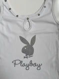 Load image into Gallery viewer, 00's Playboy cotton tank w grommet detail • Size S
