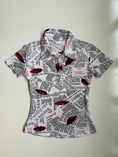 Load image into Gallery viewer, 00's Lips newspaper print top • Size L
