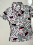 Load image into Gallery viewer, 00's Lips newspaper print top • Size L
