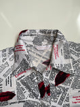 Load image into Gallery viewer, 00's Lips newspaper print top • Size L
