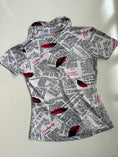 Load image into Gallery viewer, 00's Lips newspaper print top • Size L
