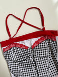 Load image into Gallery viewer, 00's Volcano plaid corset print cami • Size S
