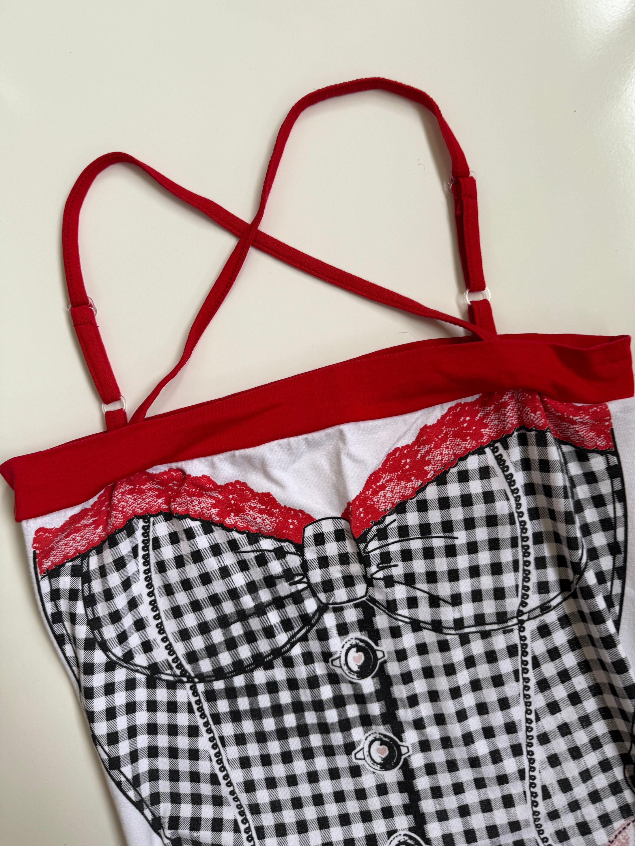 00's Volcano plaid corset print cami • Size S