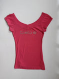 Load image into Gallery viewer, 00's Bebe diamante ribbed off the shoulder• Size S
