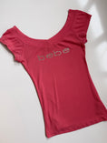 Load image into Gallery viewer, 00's Bebe diamante ribbed off the shoulder• Size S
