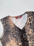 Load image into Gallery viewer, 00's Leopard faux leather lace up tank • Size M
