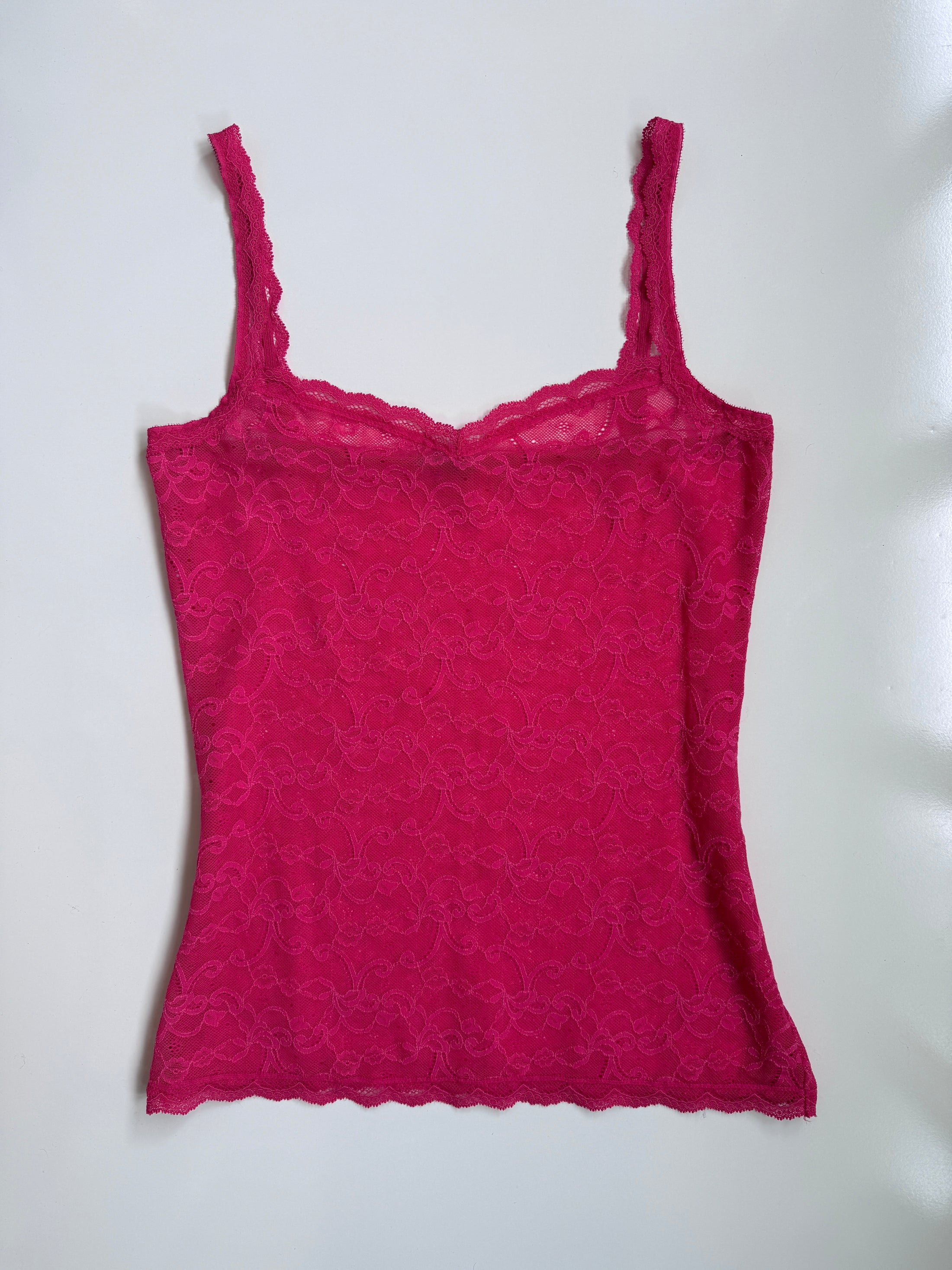 00's Intimissimi hot pink lace cami • Size L