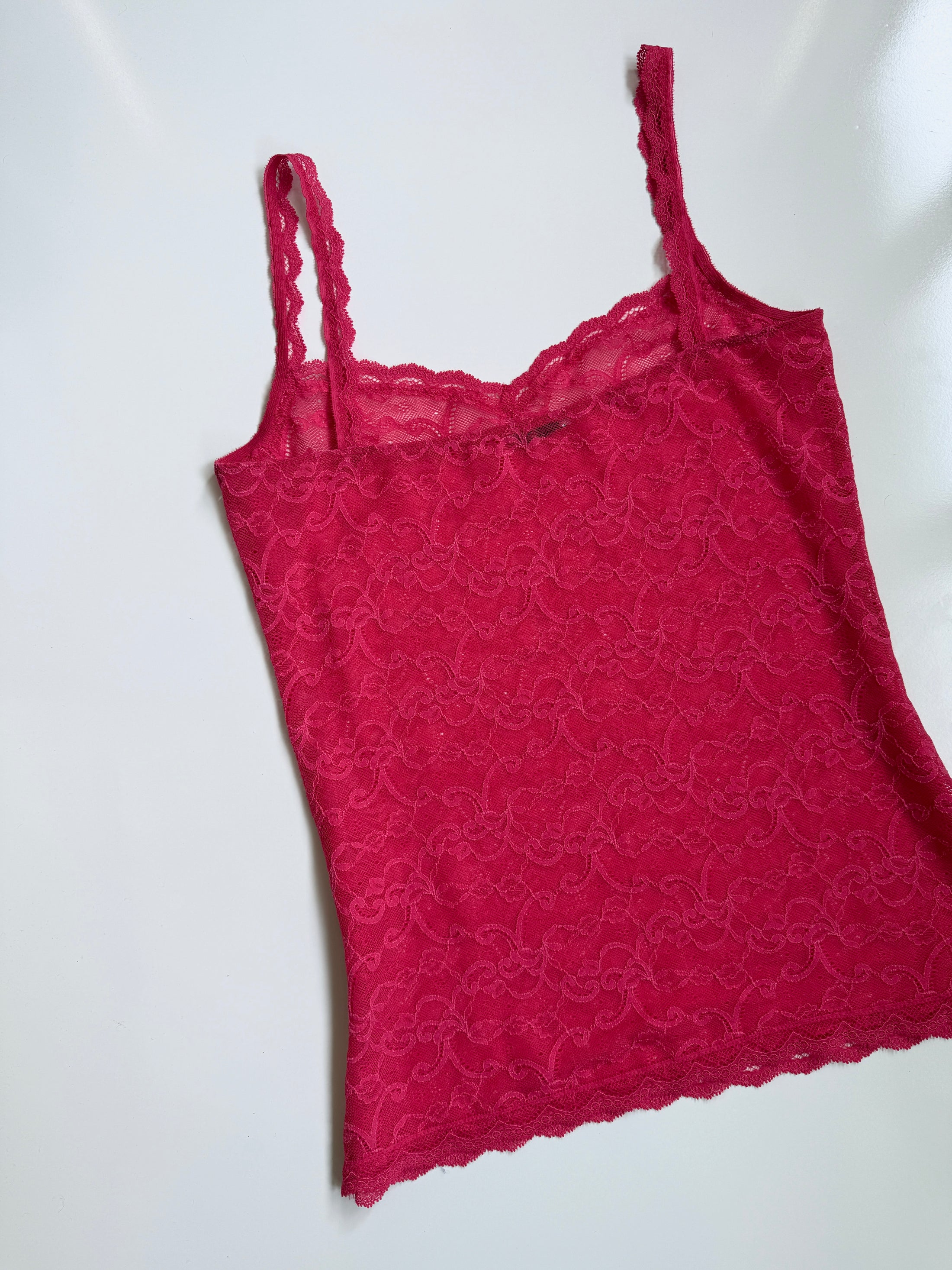 00's Intimissimi hot pink lace cami • Size L