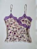Load image into Gallery viewer, 00's Italian Bennetton sheer cami w lace trim • Size XS
