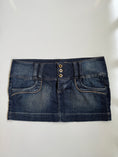 Load image into Gallery viewer, 00's triple button denim micro mini • Size 12

