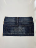 Load image into Gallery viewer, 00's triple button denim micro mini • Size 12
