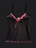 Load image into Gallery viewer, 00's Polka dot mesh cami
