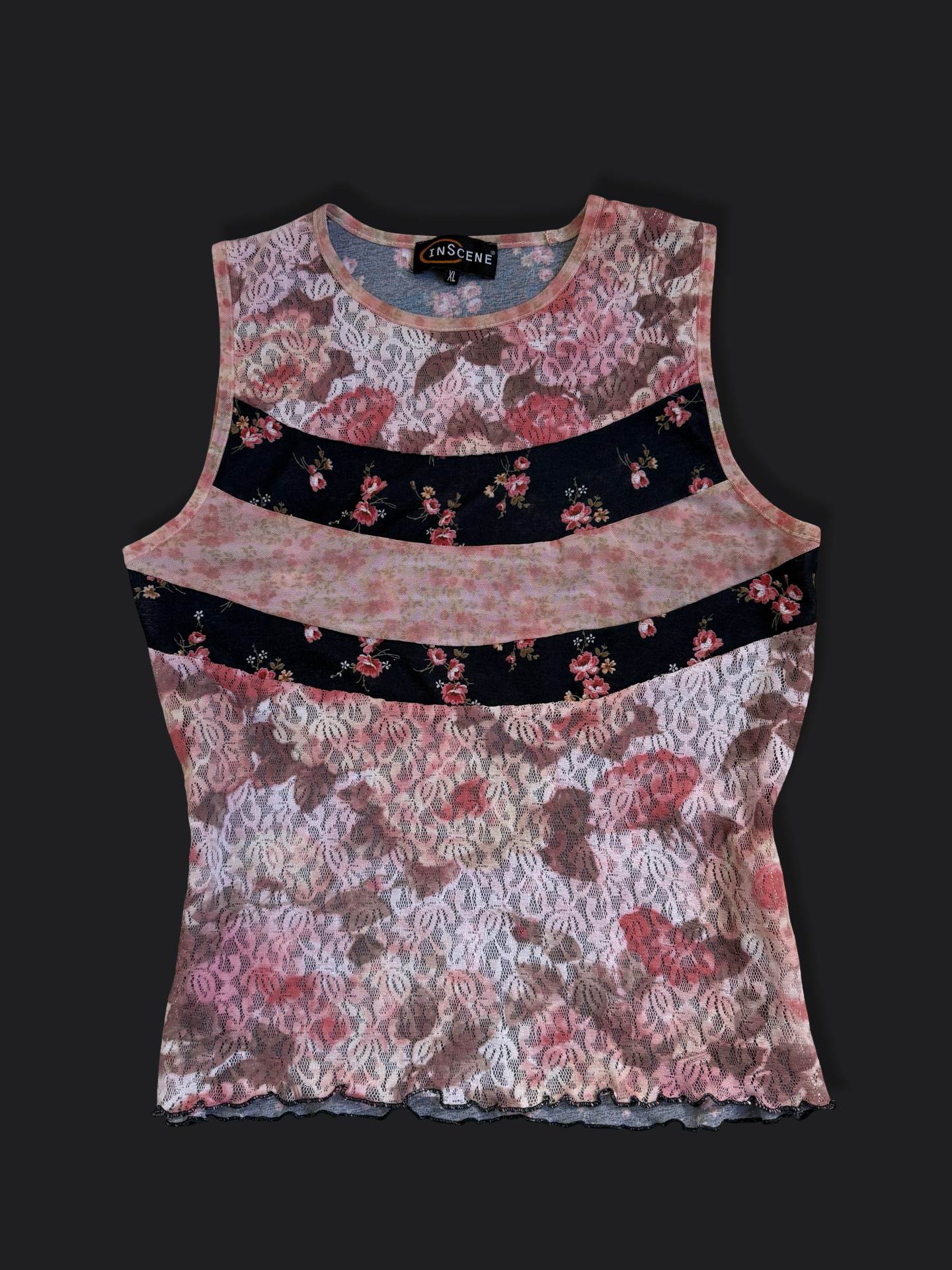 00's Inscene mesh/lace tank  • Size L/XL