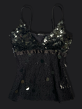 Load image into Gallery viewer, 00's Lace sequin cami
