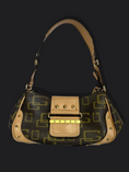 Load image into Gallery viewer, 00's Guess Faux leather monogram studded buckle bag
