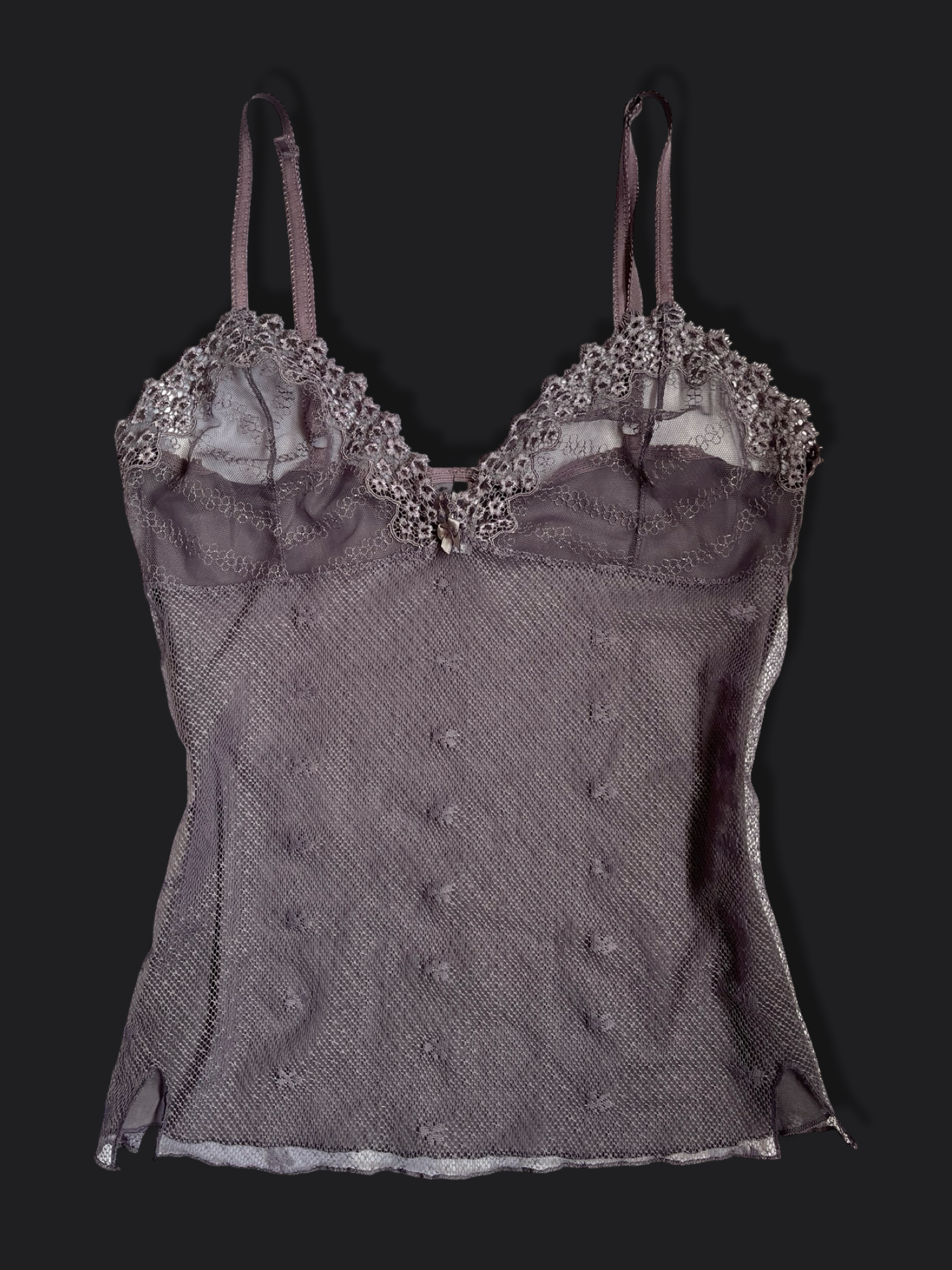 00's Purple lace mesh cami