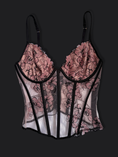 Load image into Gallery viewer, Victoria's Secret mesh lace boned corset • Size 12C
