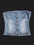 Load image into Gallery viewer, 00's DKNY denim corset top • Size S

