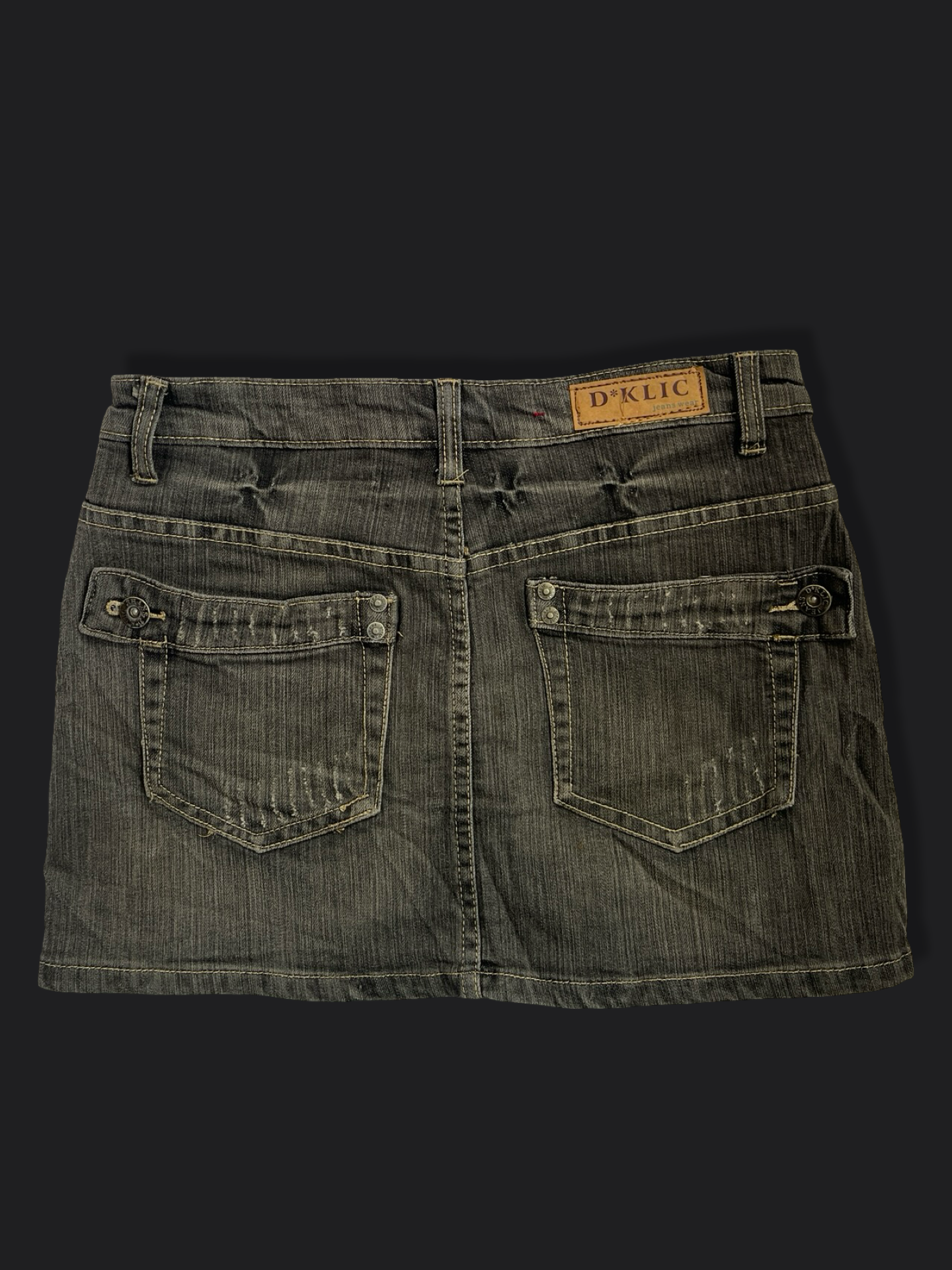 00's D*Klic grey denim mini