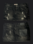 Load image into Gallery viewer, 00's Sky jeans black denim mini
