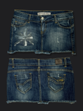 Load image into Gallery viewer, 00's Italian denim micro mini w union jack print

